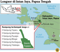 Grafik: Longsor di Intan Jaya, Papua Tengah